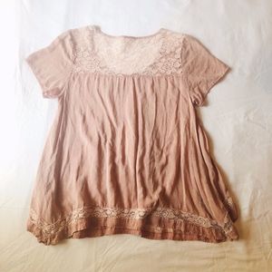 Tokyo Darling Brand Dusty Rose Colored Blouse